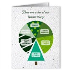 Customized Plantable Seed Paper Holiday Greeting Card - Design BN