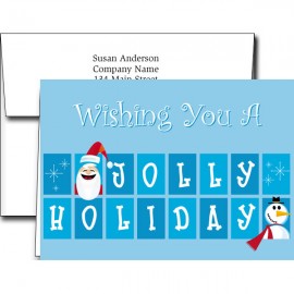 Personalized Holiday Greeting Cards w/Imprinted Envelopes