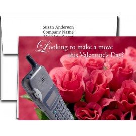 Customized Valentine's Day Greeting Cards w/Imprinted Envelopes (5"x7")