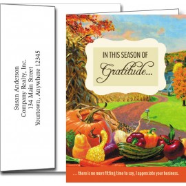 Customized Thanksgiving Greeting Cards w/Imprinted Envelopes