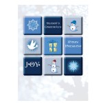 Squares Season's Greetings Holiday Greeting Card with Logo