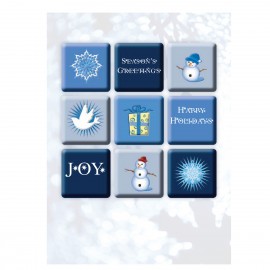 Squares Season's Greetings Holiday Greeting Card with Logo  Squares Season
