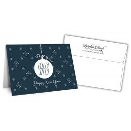 Custom 5" x 7" Holiday Greeting Cards w/ Imprinted Envelopes - Happy New Years  Custom 5" x 7" Holiday Greeting Cards w/ Imprinted Envelopes - Happy New Years