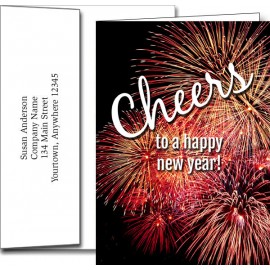 New Year Greeting Cards w/Imprinted Envelopes (5"x7") with Logo  New Year Greeting Cards w/Imprinted Envelopes (5"x7") with Logo