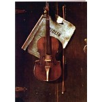 Classic Art Violin Thank You Note with Logo