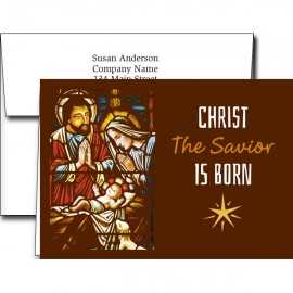 Logo Branded Holiday Greeting Cards w/Imprinted Envelopes