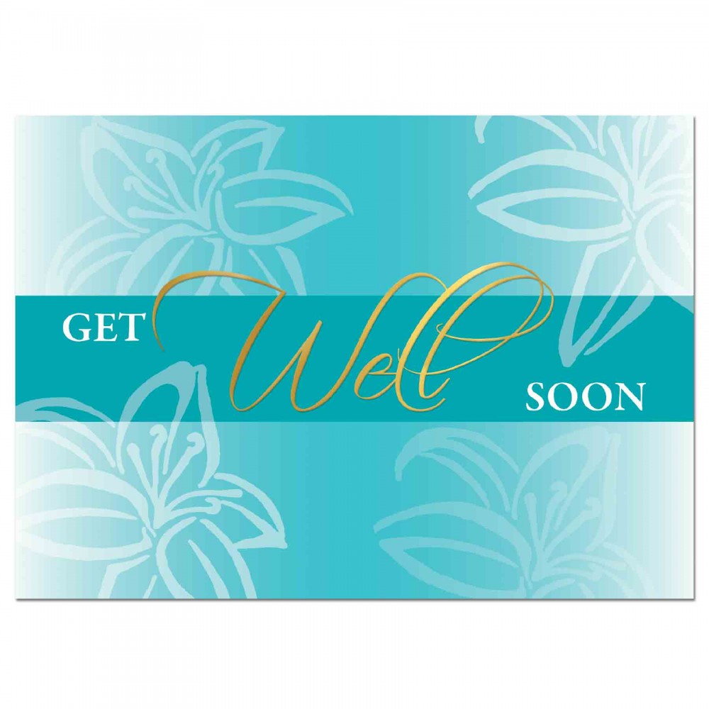 Custom Imprinted Teal Get Well Custom Imprinted Teal Get Well