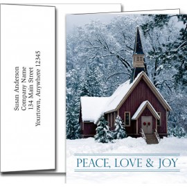 Custom Holiday Greeting Cards w/Imprinted Envelopes