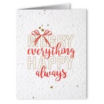Custom Plantable Seed Paper Holiday Greeting Card - Design BG