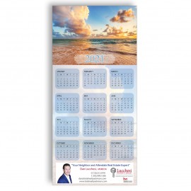 Personalized Z-Fold Personalized Greeting Calendar - Ocean Waves