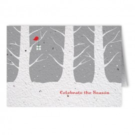 Custom Plantable Seed Paper Holiday Greeting Card - Design Q