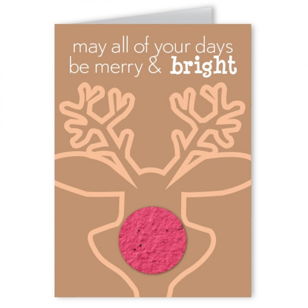Seed Paper Shape Holiday Greeting Card - Design AJ with Logo