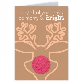 Custom Seed Paper Shape Holiday Greeting Card - Design AJ