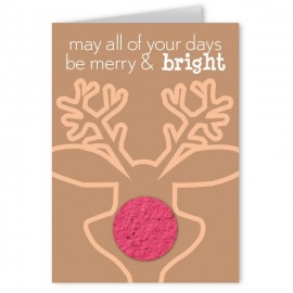 Seed Paper Shape Holiday Greeting Card - Design AJ with Logo