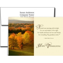 Thanksgiving Greeting Cards w/Imprinted Envelopes with Logo