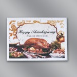 Thanksgiving Floral Seed Paper Holiday Card w/Stock or Custom Message with Logo