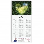 Z-Fold Personalized Greeting Calendar - Garden Heart with Logo
