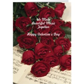 Customized Beautiful Music Together Valentine Card  Customized Beautiful Music Together Valentine Card