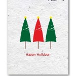 Custom Plantable Seed Happy Holiday Cards w/Christmas Tree