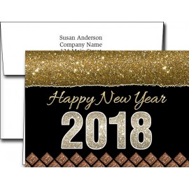 Custom New Year Greeting Cards w/Imprinted Envelopes (5"x7")