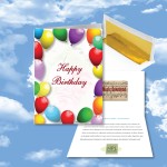 Balloons & Roses Birthday Greeting Card with Free Song Download with Logo