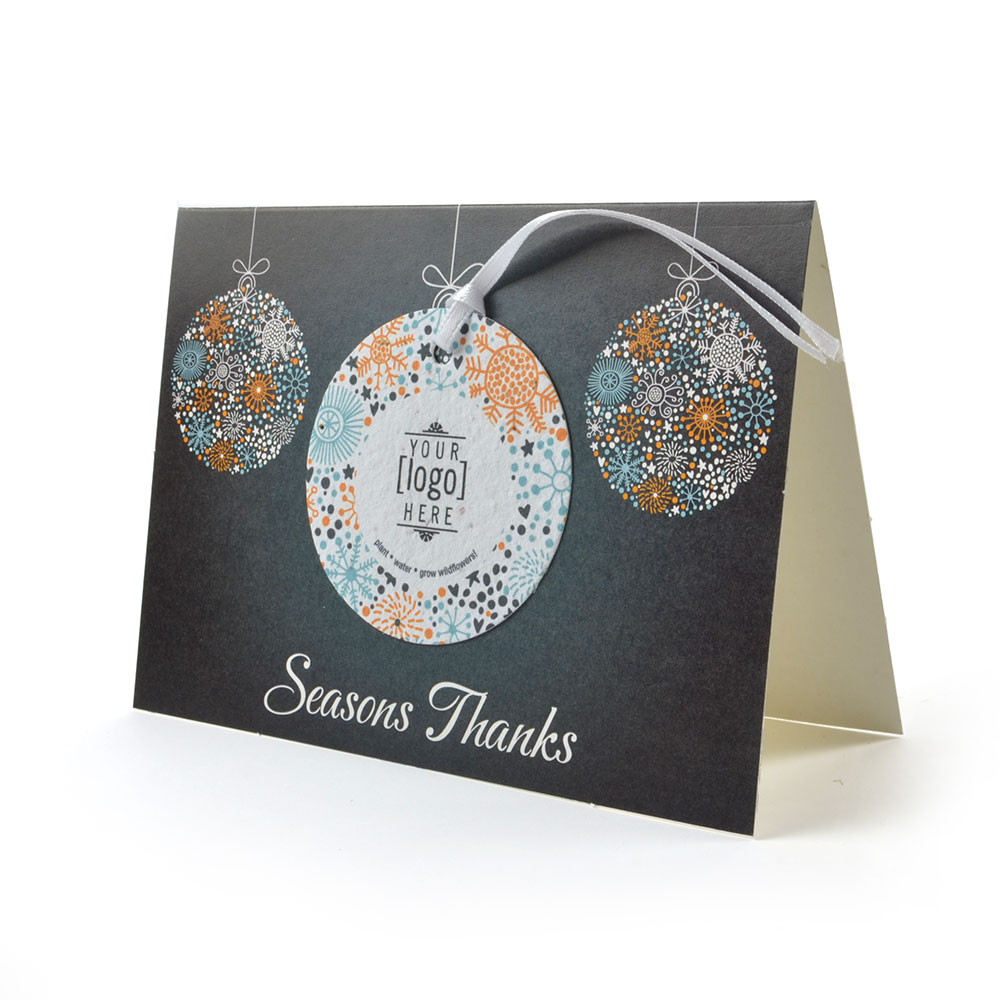 Personalized Printed Shape Ornament Card - Holiday