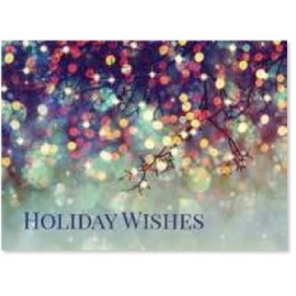 Twinkling Wishes Holiday Card with Logo  Twinkling Wishes Holiday Card with Logo