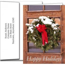Logo Branded Holiday Greeting Cards w/Imprinted Envelopes