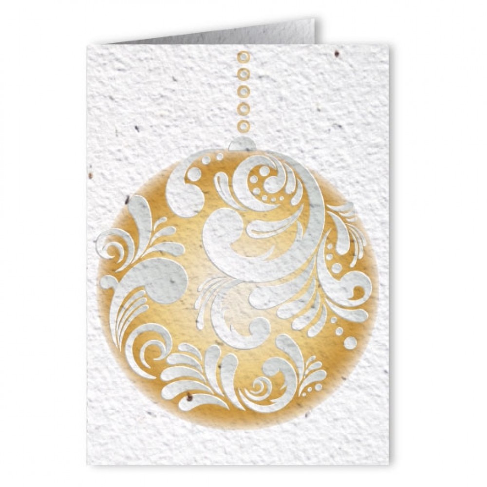 Personalized Plantable Seed Paper Holiday Greeting Card - Design AA