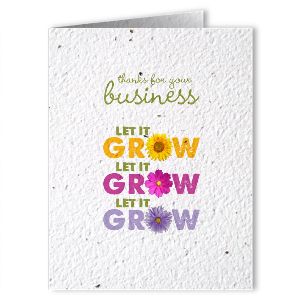 Custom Plantable Seed Paper Holiday Greeting Card - Design BK