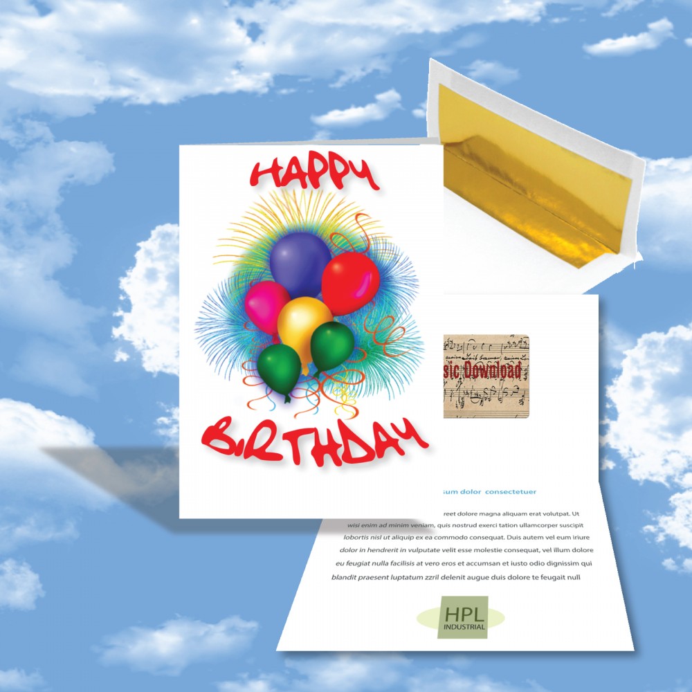 Promotional Birthday Card / Bunch of Balloons- Free Song Download