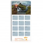 Customized Z-Fold Personalized Greeting Calendar - Forest Waterfall