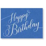 Happy Birthday Blue Card with Logo