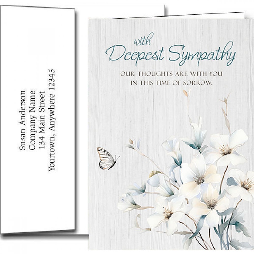 Sympathy Greeting Cards w/Imprinted Envelopes with Logo