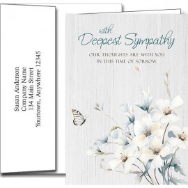 Sympathy Greeting Cards w/Imprinted Envelopes with Logo