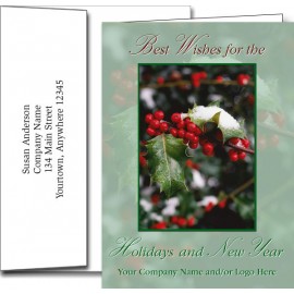 Logo Holiday Greeting Cards w/Imprinted Envelopes (5"x7") with Logo