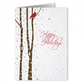 Promotional Plantable Seed Paper Holiday Greeting Card - Design W  Promotional Plantable Seed Paper Holiday Greeting Card - Design W