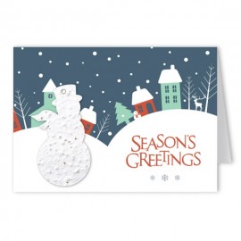 Logo Branded Seed Paper Shape Holiday Greeting Card - Design AO