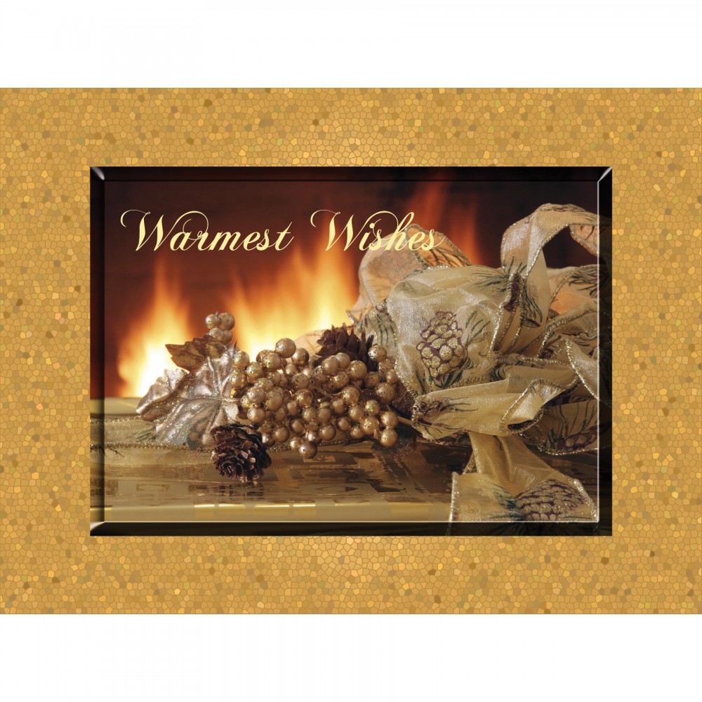 Customized Golden Glow Warmest Wishes Greeting Card