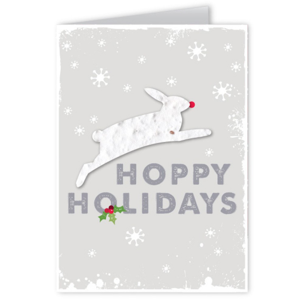 Customized Seed Paper Shape Holiday Greeting Card - Design BL Customized Seed Paper Shape Holiday Greeting Card - Design BL