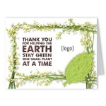 Earth Day Design Seed Paper Greeting Card - Design C with Logo