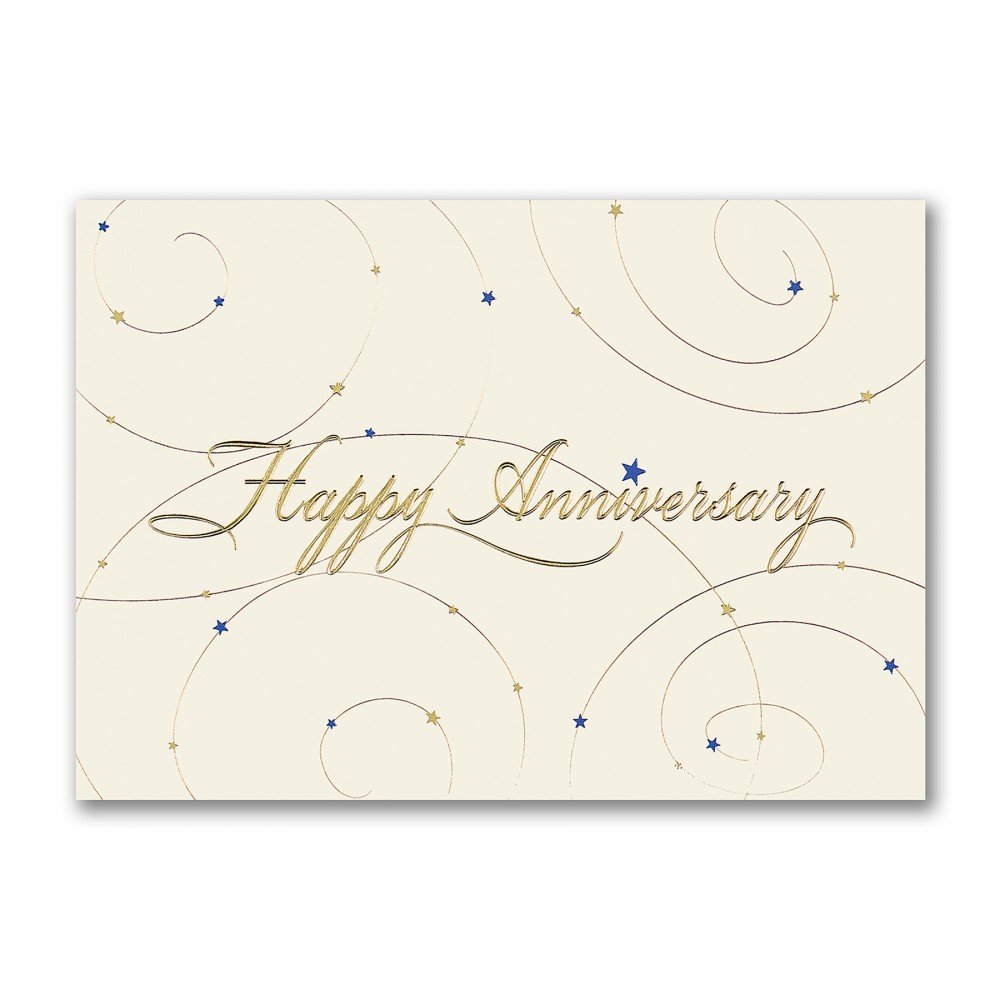 Script Anniversary Card Custom Imprinted Script Anniversary Card Custom Imprinted