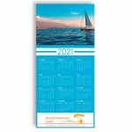 Z-Fold Personalized Greeting Calendar - Sailboat with Logo