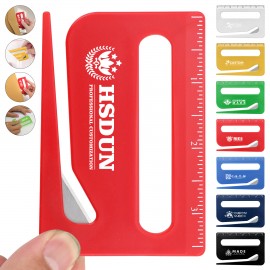 Custom 3-In-1 Square Letter Opener With Ruler & Magnifier