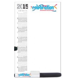 Logo Printed BIC Dry Erase Magnetic Memo Board w/Marker & Clip (5 1/4"x8")
