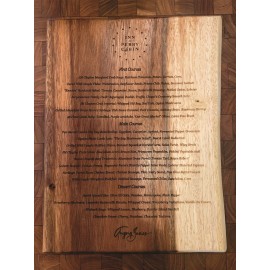 Custom Medium Menu Board - Engraved One Side