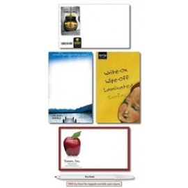 Extra-Thick Laminated Mini Memo Board - Custom Shape Up to 5.25x8.5 - 24 pt. with Logo