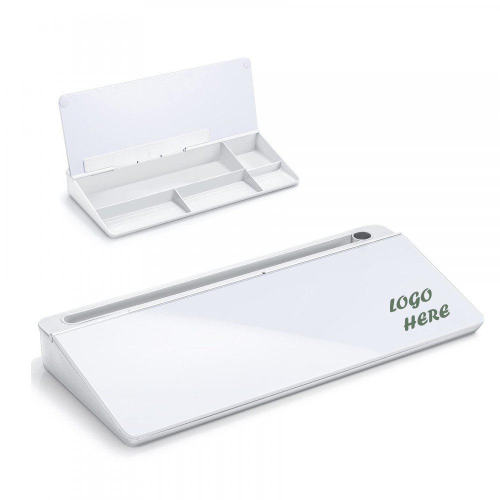 Personalized Dry Erase Glass Desktop Whiteboard Organizer