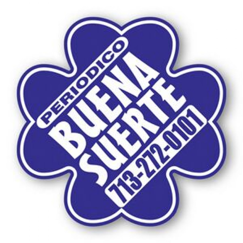 Logo Printed Clover Shape Stock Vinyl Magnet - 30mil Logo Printed Clover Shape Stock Vinyl Magnet - 30mil