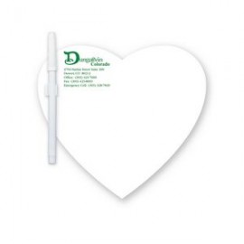 8"X8" Heart Shape Custom Printed Memo Board w/Magnets or Tape on Back with Logo  8"X8" Heart Shape Custom Printed Memo Board w/Magnets or Tape on Back with Logo